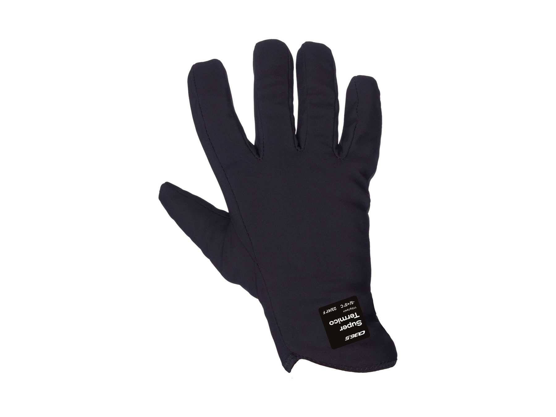 Q36.5 Black winter cycling glove with stretchy fabric and a weatherproof membrane