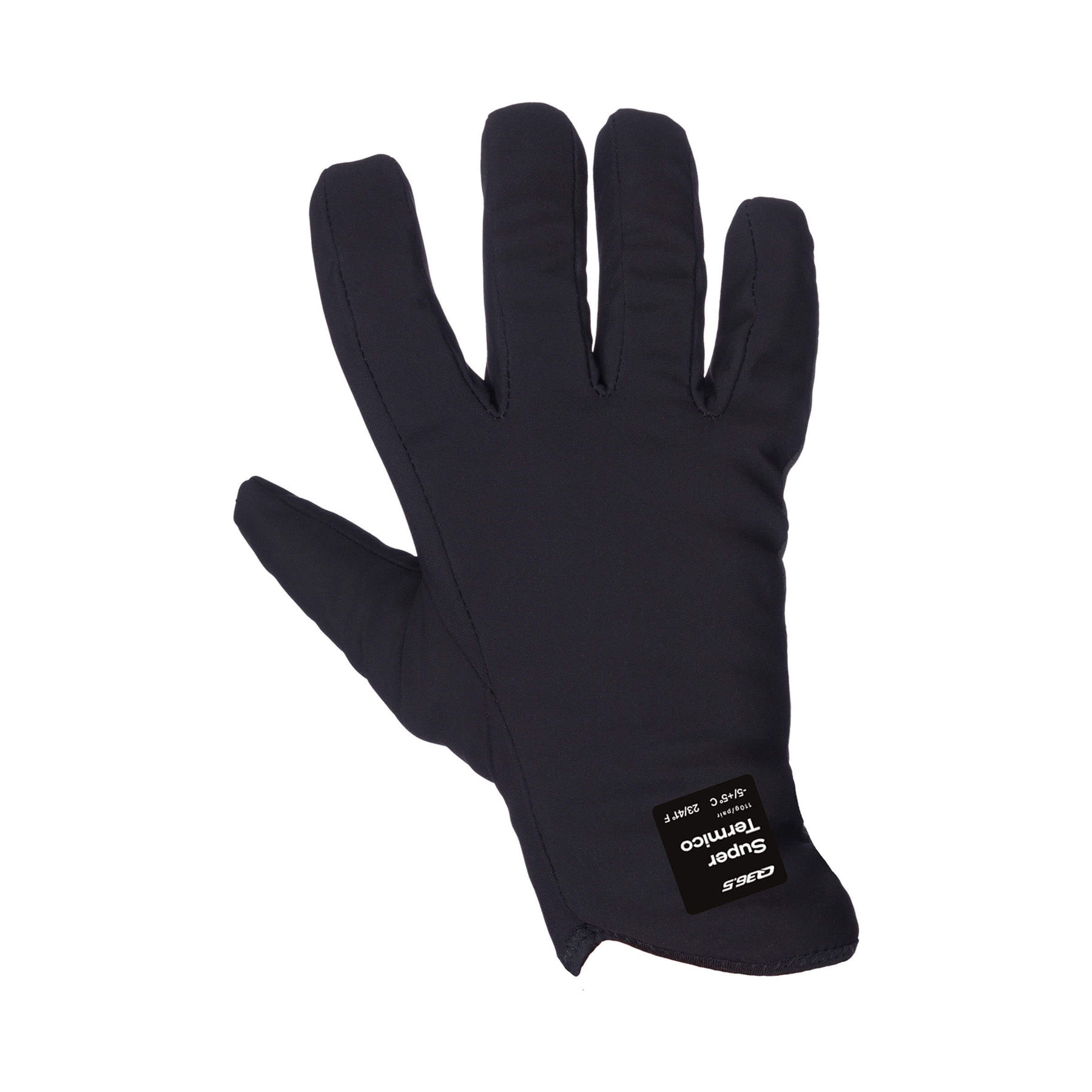 Q36.5 Black winter cycling glove with stretchy fabric and a weatherproof membrane