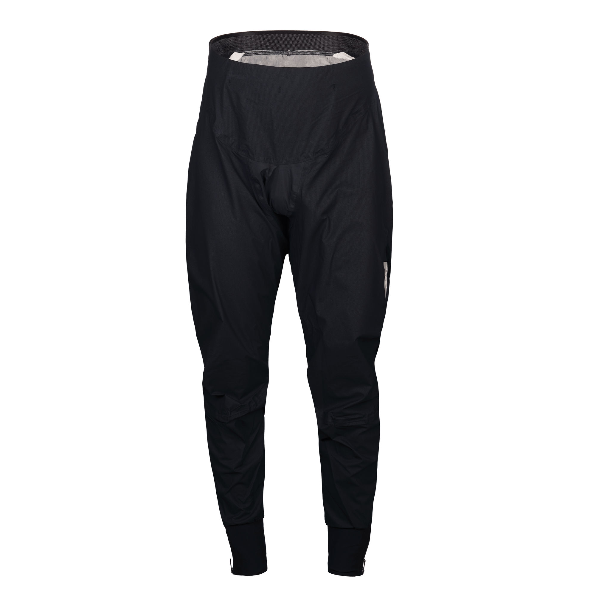 Front view of Q36.5 Rain Overpants showing waterproof material and elastic waistband.