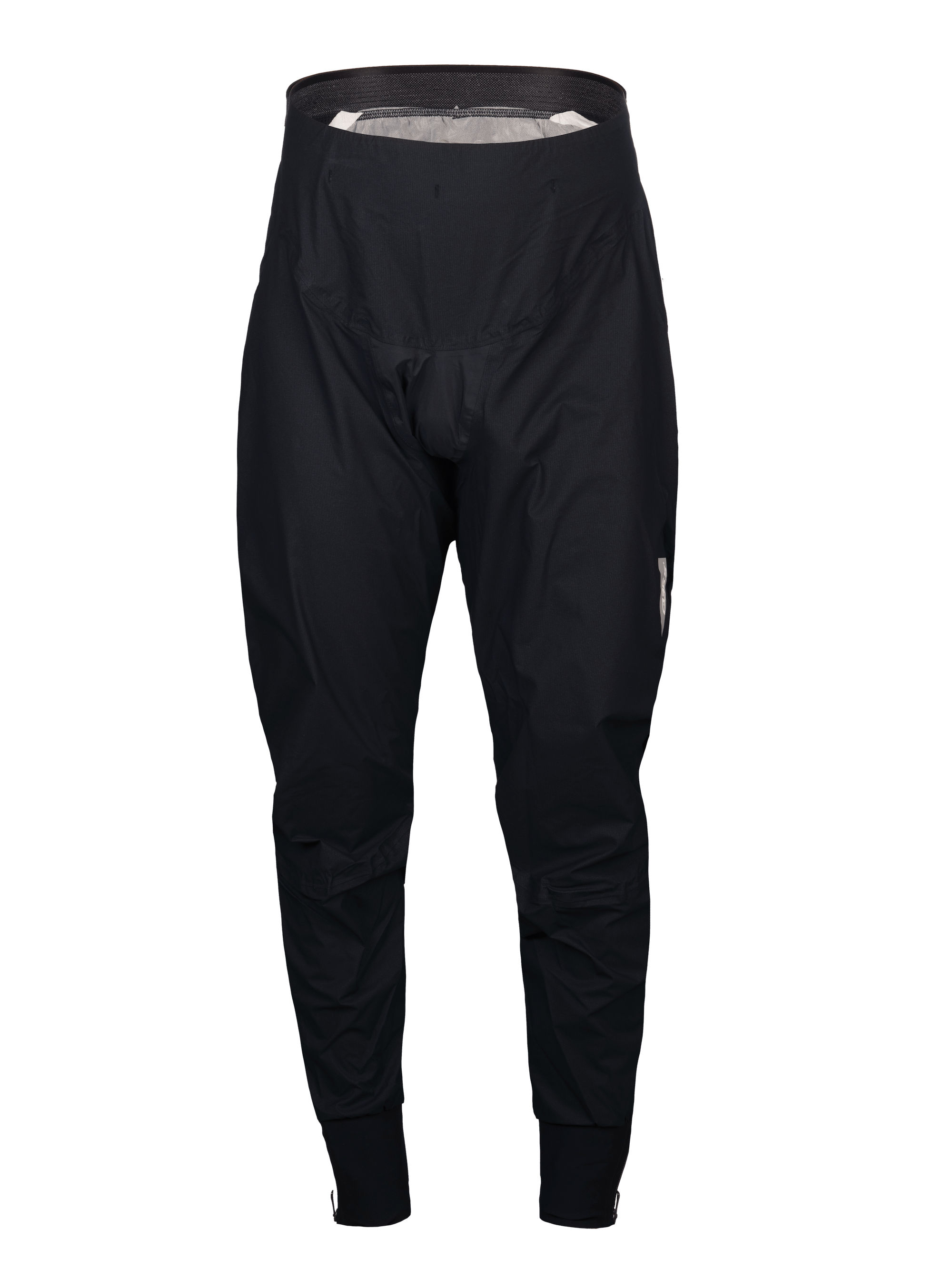 Front view of Q36.5 Rain Overpants showing waterproof material and elastic waistband.