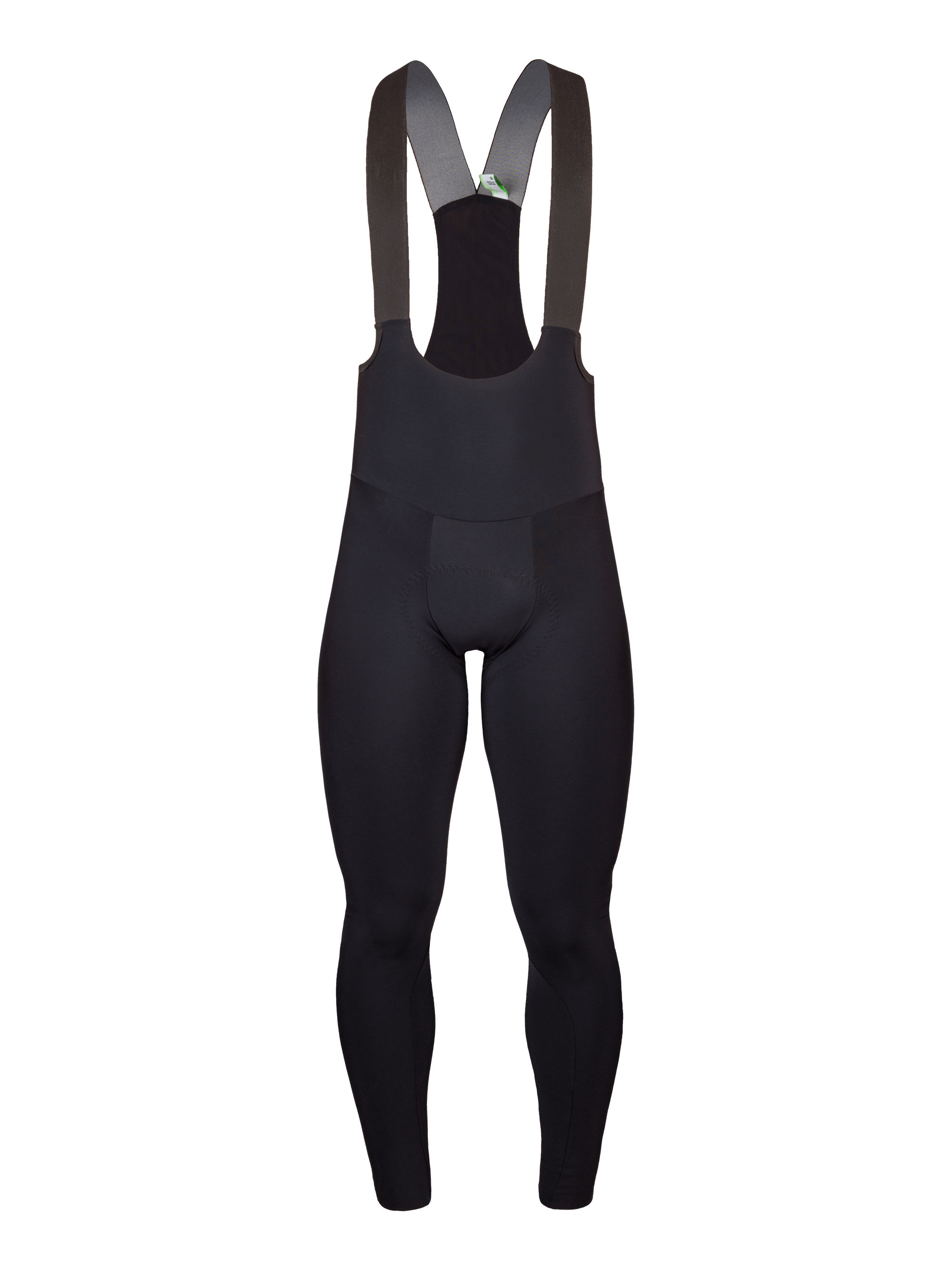 Front view of Q36.5 Winter Bib Tights with pre-shaped fit and three-dimensional construction
