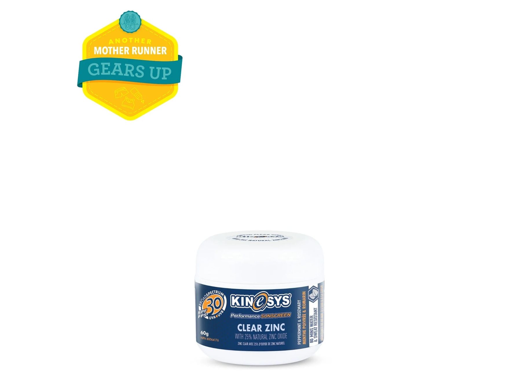 KINeSYS SPF30 Clear Zinc with 25% Zinc Oxide 60g