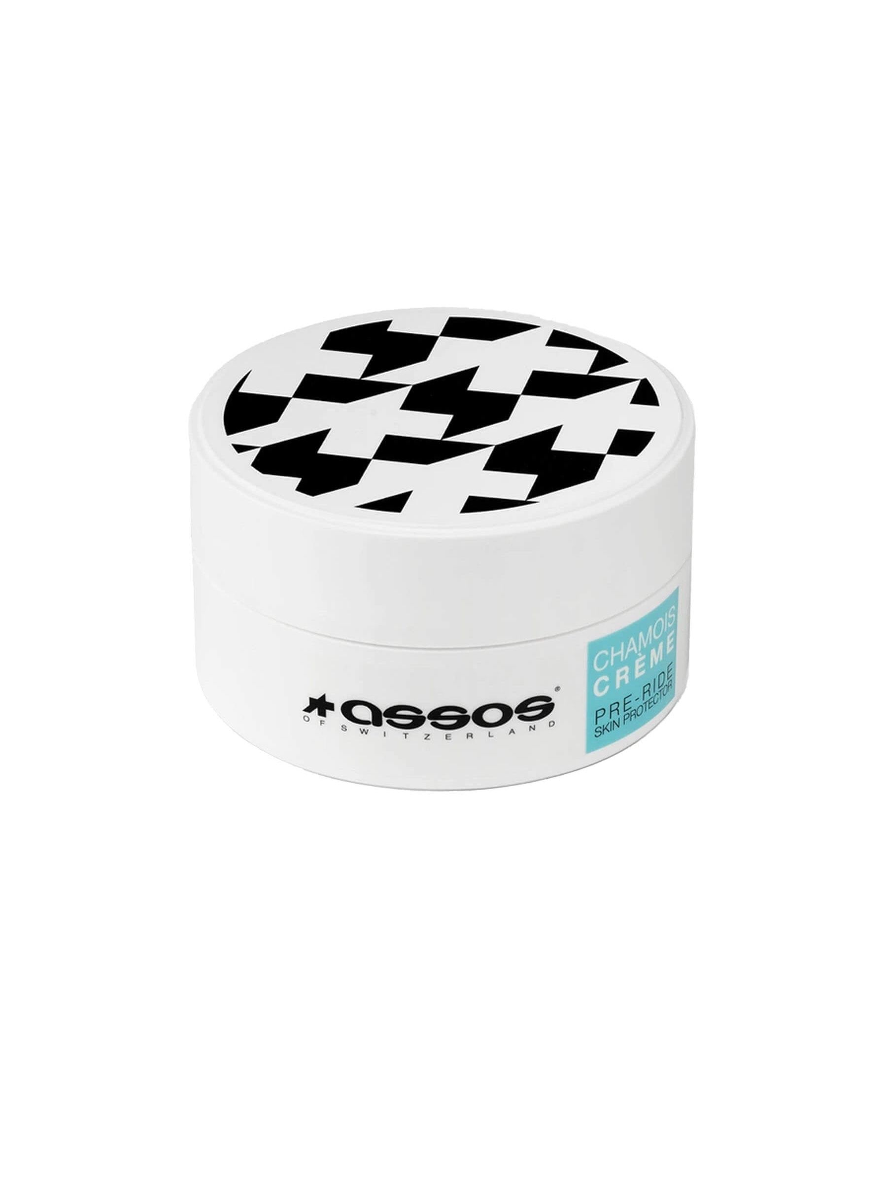 A jar of cream on a white background, ideal for pre-ride hydration, replenishment, and protection against cycling friction-caused irritation.