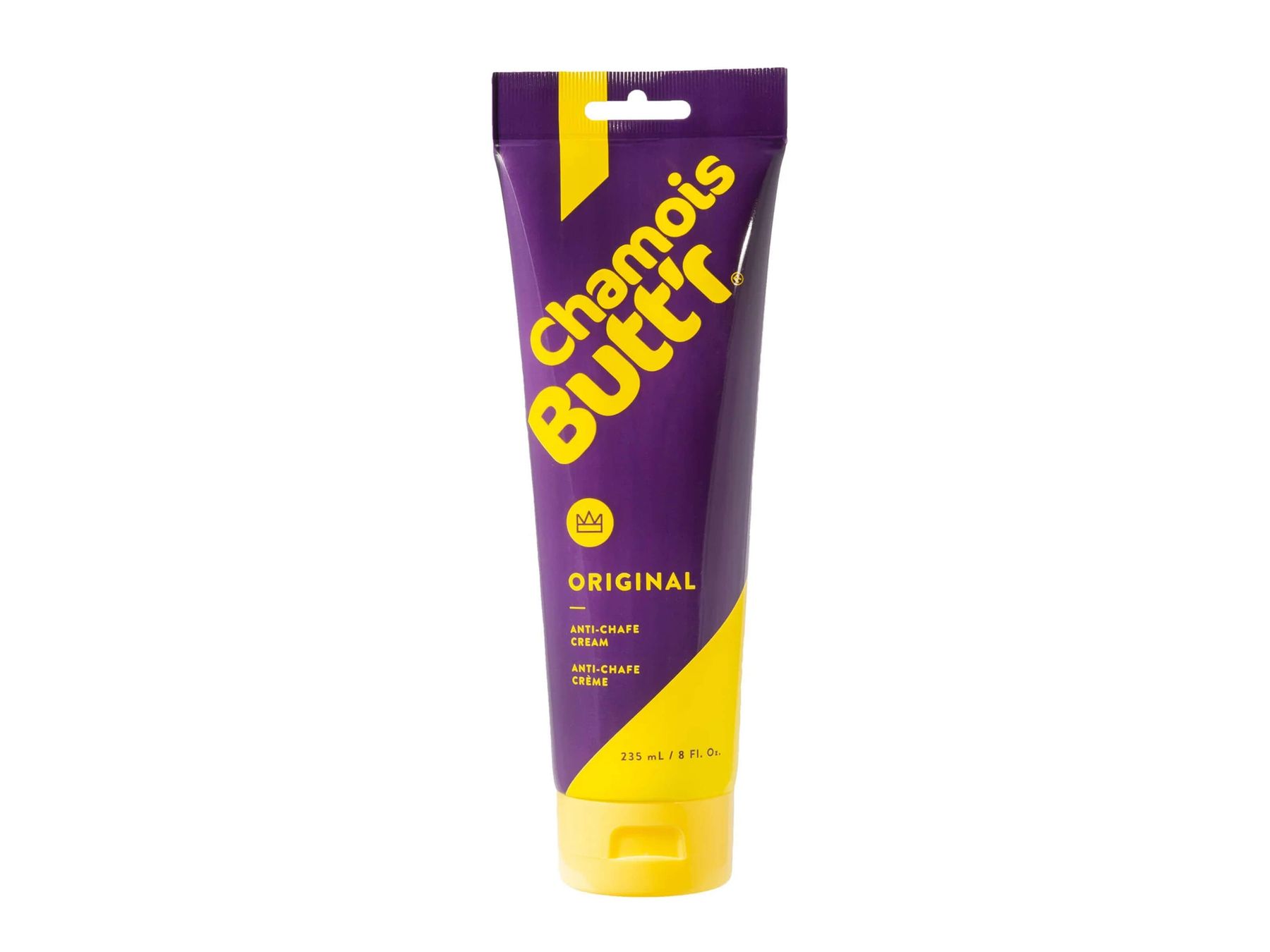 An image of an 8oz bottle of Unisex Chamois cream by Chamois Butt'r, premium chamois cream for any cyclist.