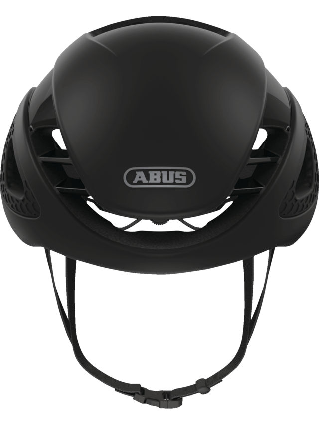 Black ABUS GameChanger helmet, forced air-cooling technology, Zoom Ace system, EPS shock absorption.