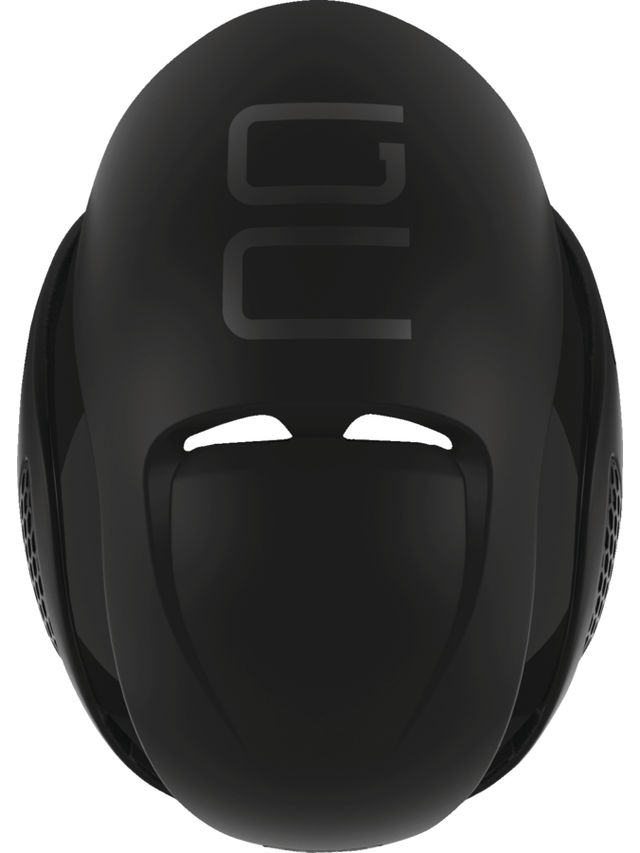 Black ABUS GameChanger helmet, forced air-cooling technology, Zoom Ace system, EPS shock absorption.