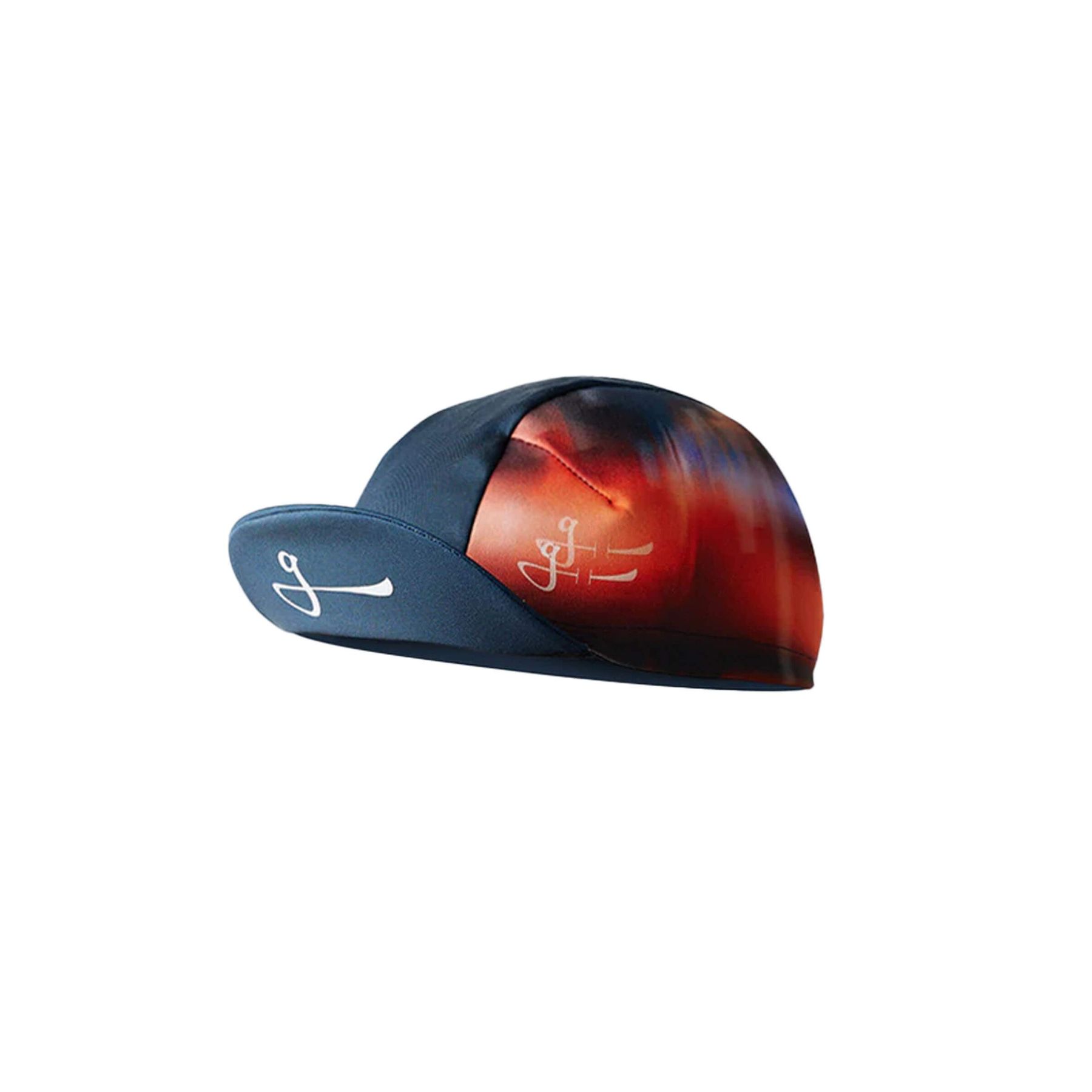 Givelo black Cycling cap with a fiery design, combining functionality with a bold style for any ride.