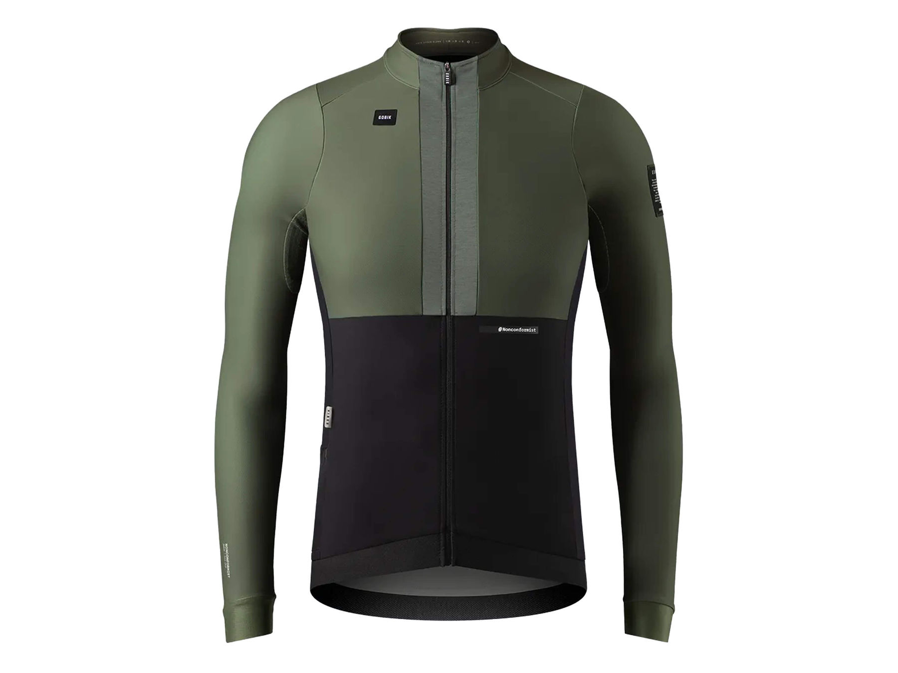 Men's Hyder Blend Jersey in ivy green, with fabric blend for elasticity and comfort during cool weather rides.