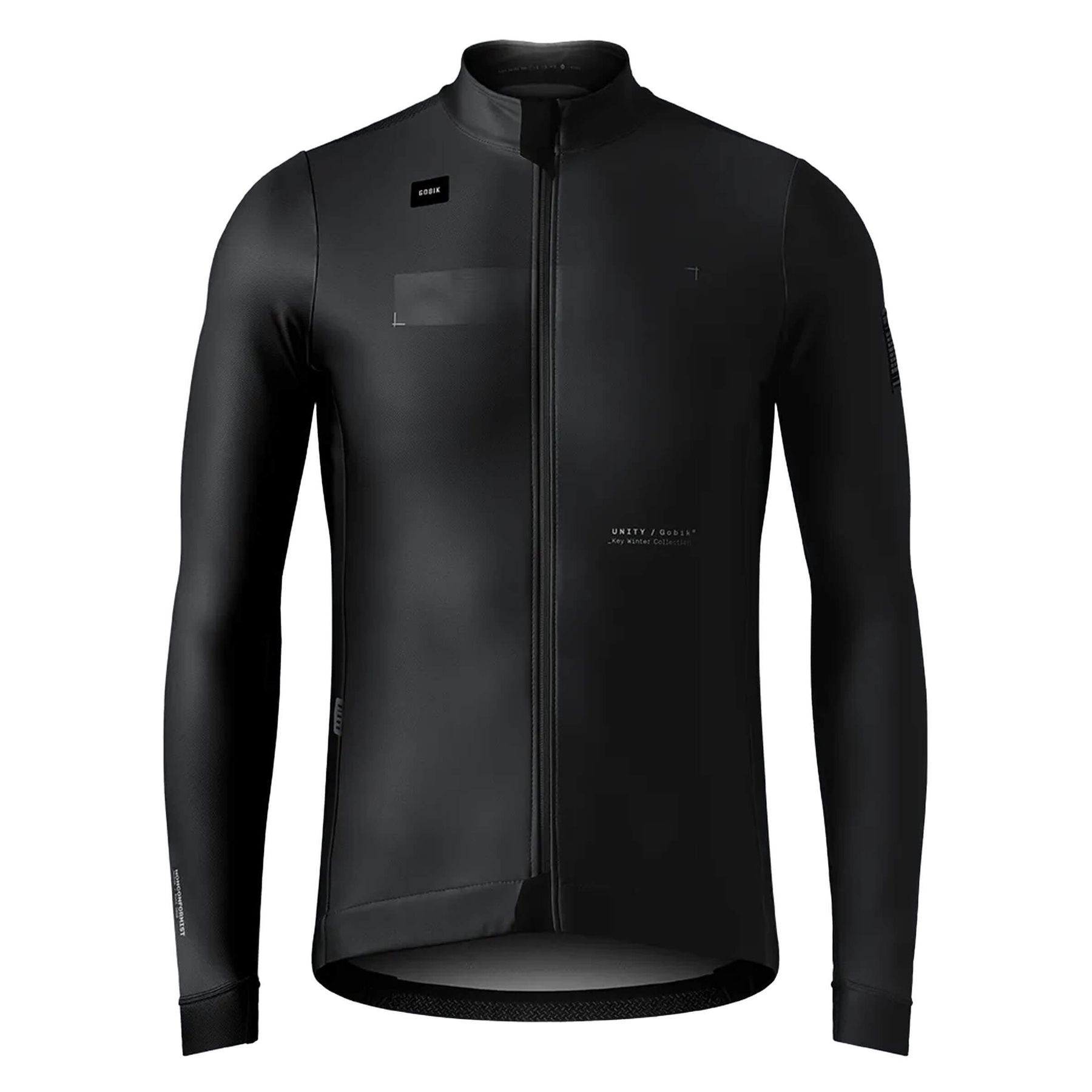 Men's GOBIK Skimo Pro thermal jacket in jasper black, featuring Event® DVstretch™ membrane for flexibility and breathability.