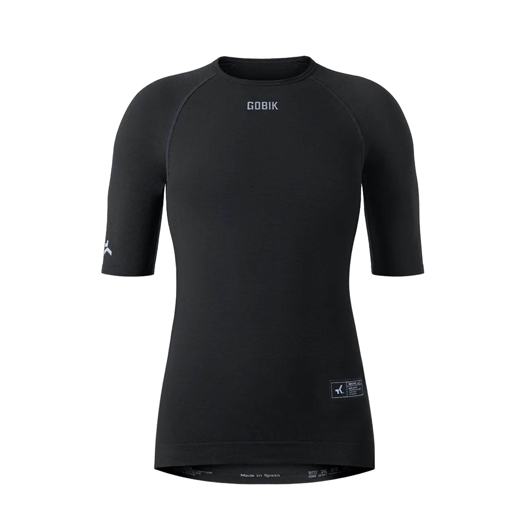 Breathable short-sleeved merino base layer for temperature control in all conditions, odor-resistant while cycling.