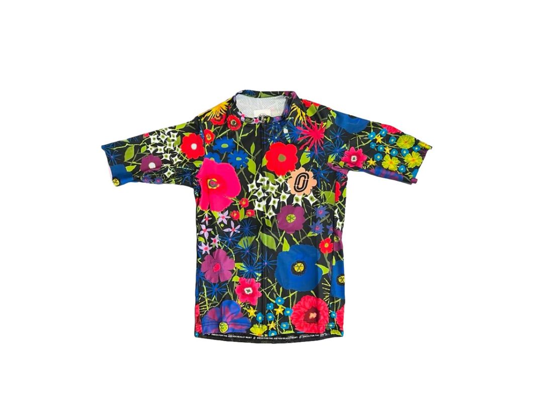 Ostroy Fiori Notturni Mesh Short Sleeve Jersey - Women's