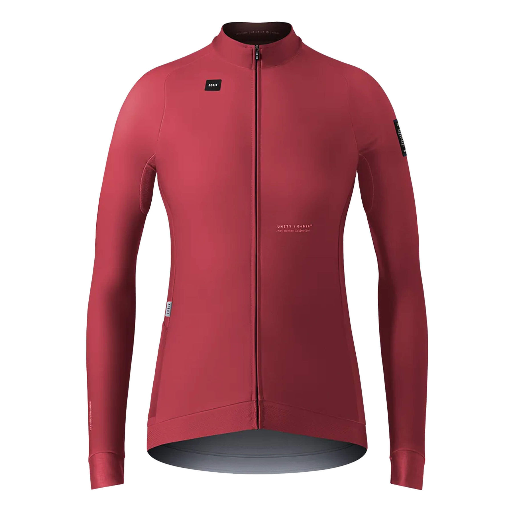 Warm amaranth red Hyder jacket crafted with plush technical fabric, ideal as a first or second layer for cold rides.