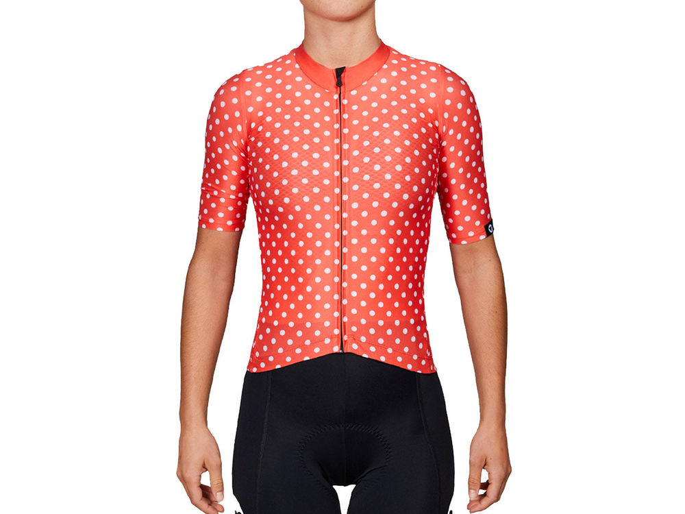 Black Sheep Cycling Women's TC19 Dot Jersey - Warm Red