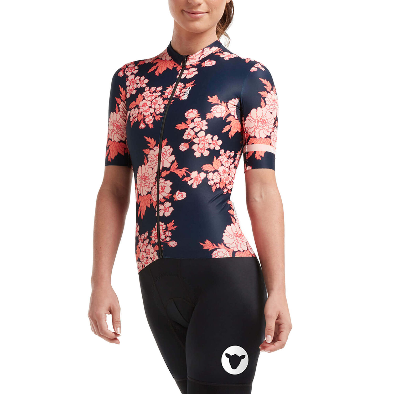 Black Sheep Cycling Women's WMN LuxLite Jersey - Navy Gardenia